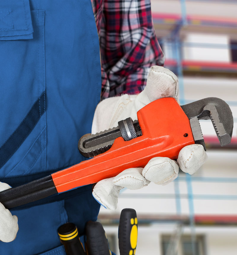 Plumbing wrench tool used by TAPS plumber for pipe repair in Houston TX
